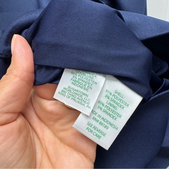 LILLY PULITZER SHELLBEE True Navy Blue Pink Ric Rac Scuba Lined Dress - Picture 8 of 16